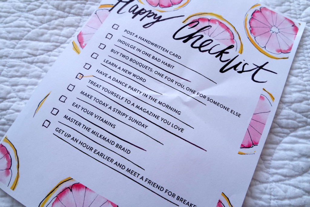 Happy Checklist 3