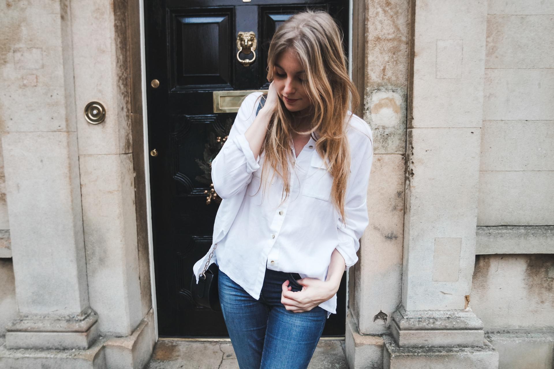 Blue Jeans White Shirt Outfit