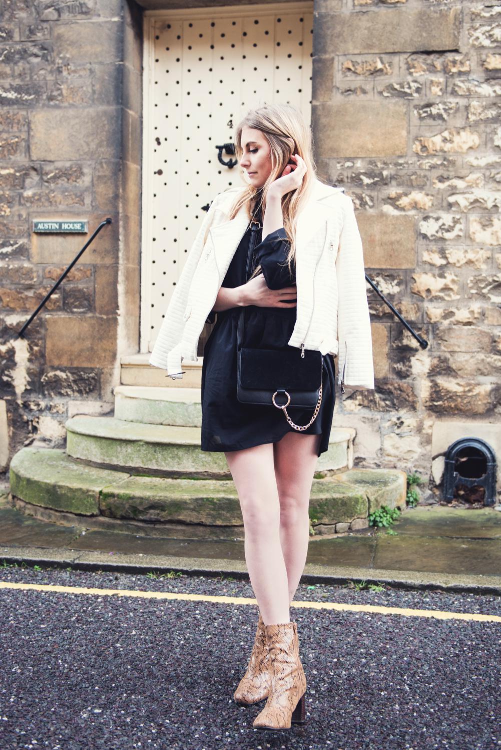 In The Style UK Styling a Black Shirt Dress