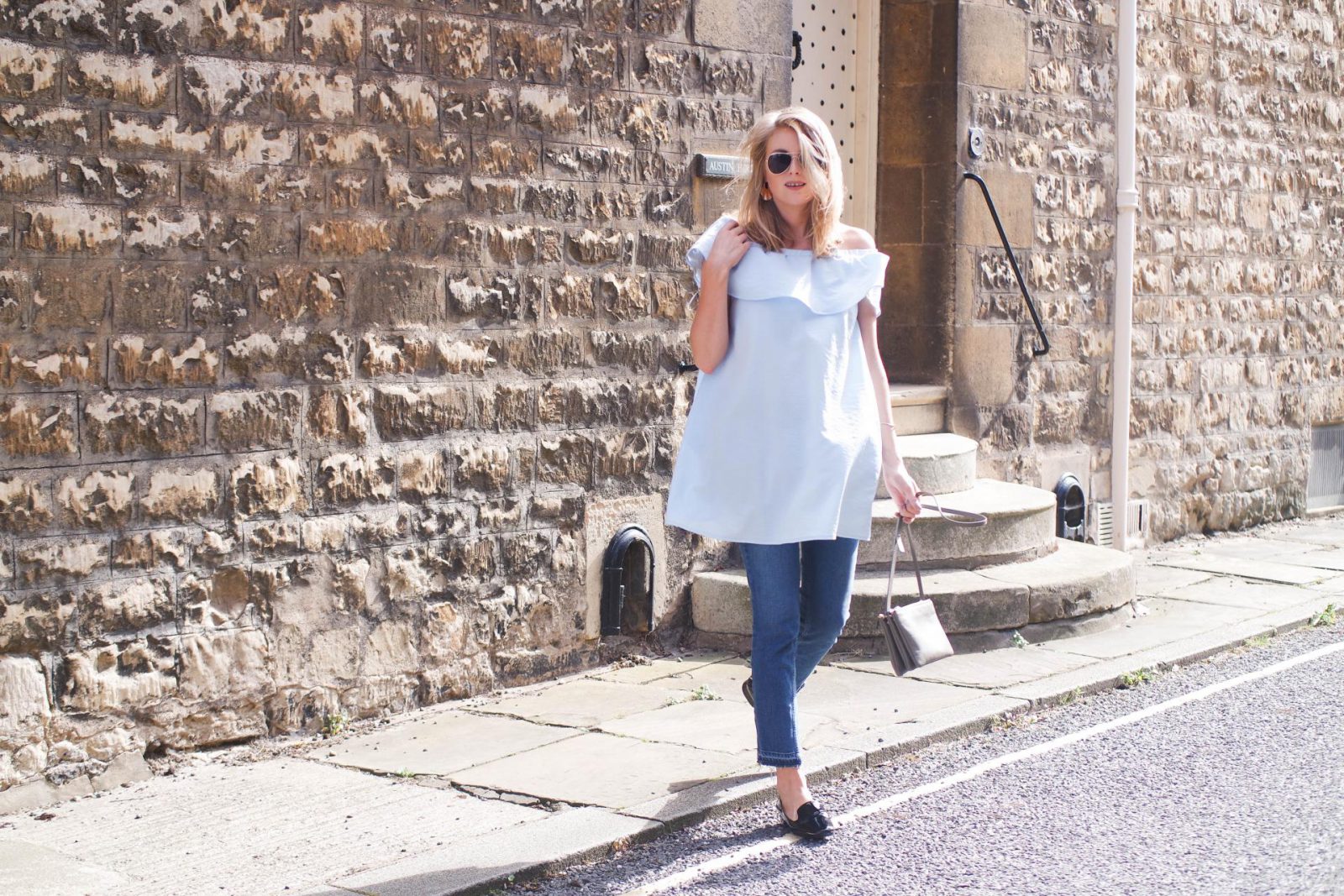 British Summer Cold Shoulder Dress