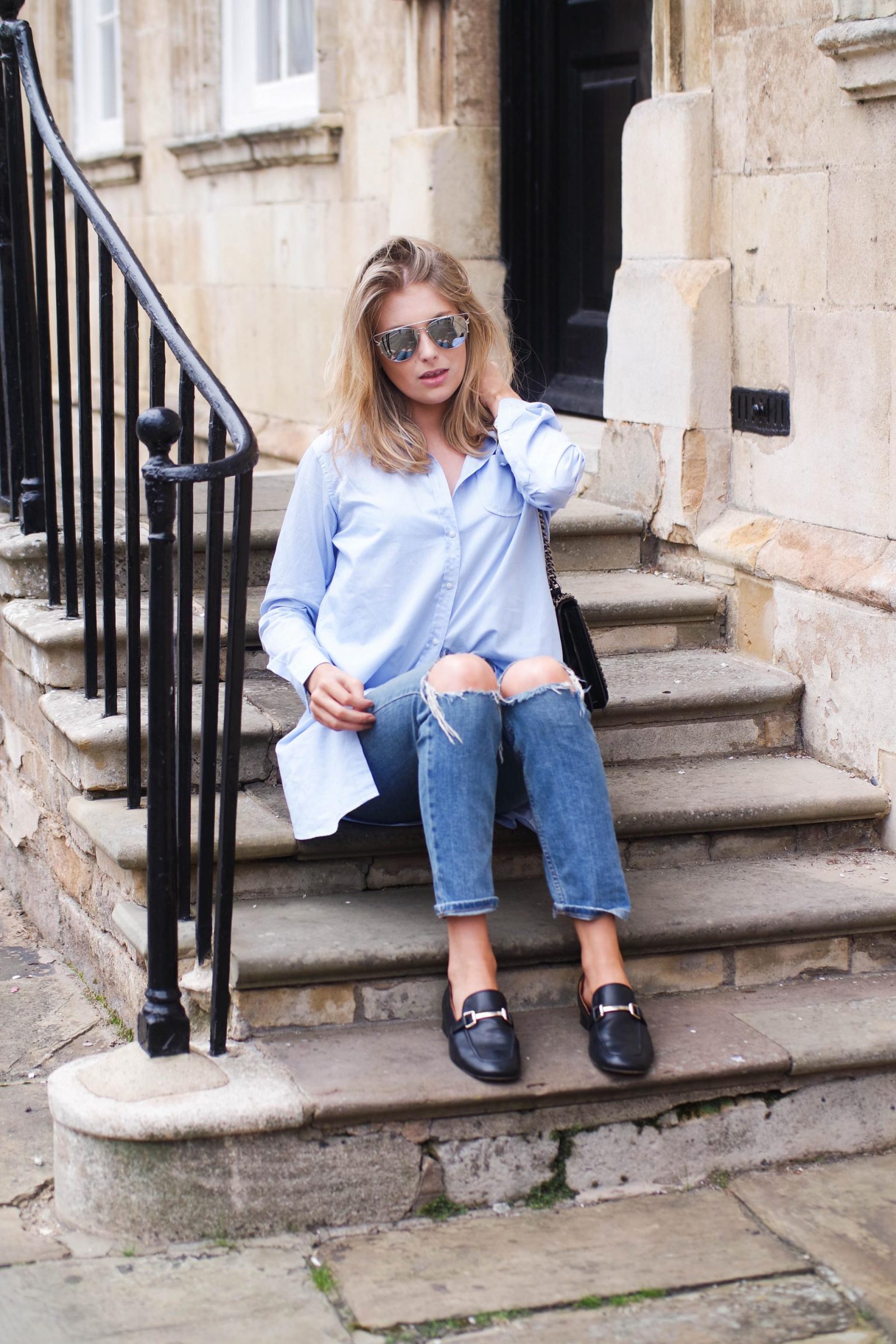 Shirt Dress With Denim