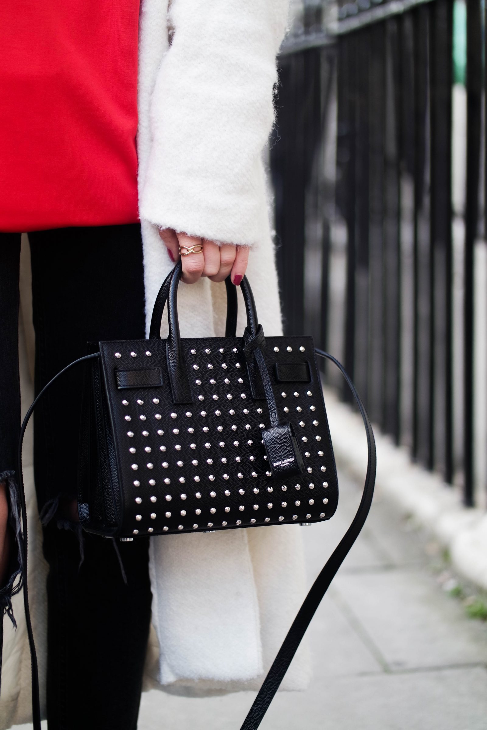 LFW DAY 2 - Red Alert - Saint Laurent Sac De Jour