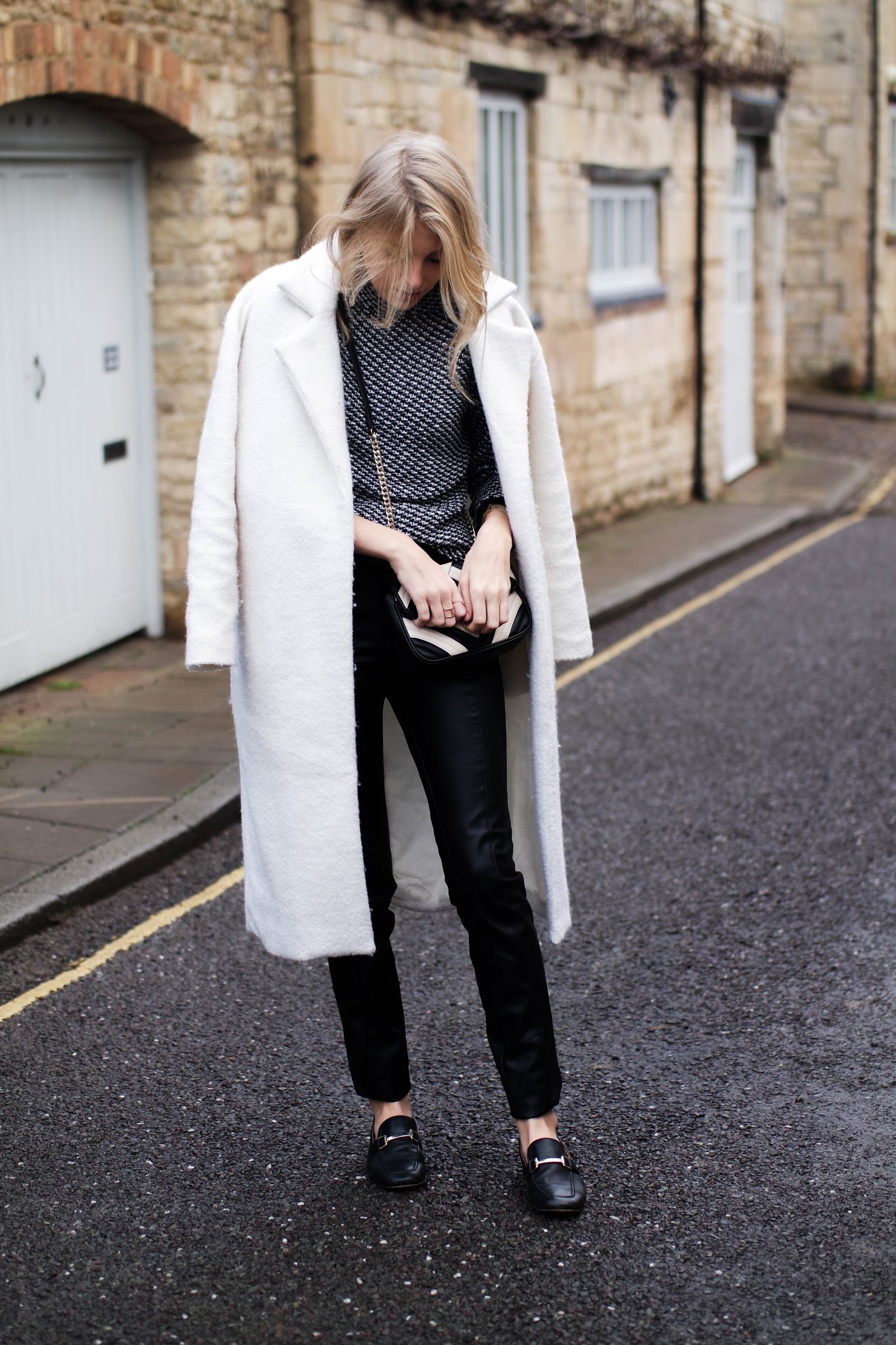 Monochrome 2 Ways With-Laura Ashley Oversized White Coat