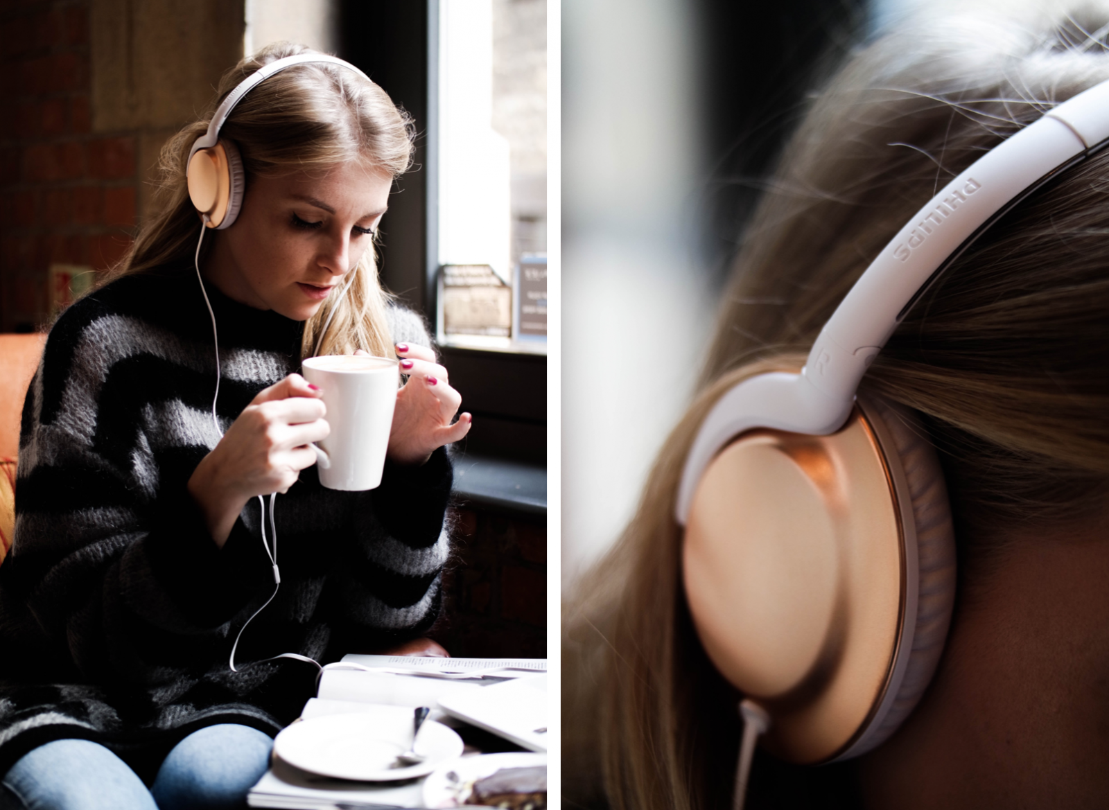 Youtube Editing on The Go - Philips Rose Gold Headphones 