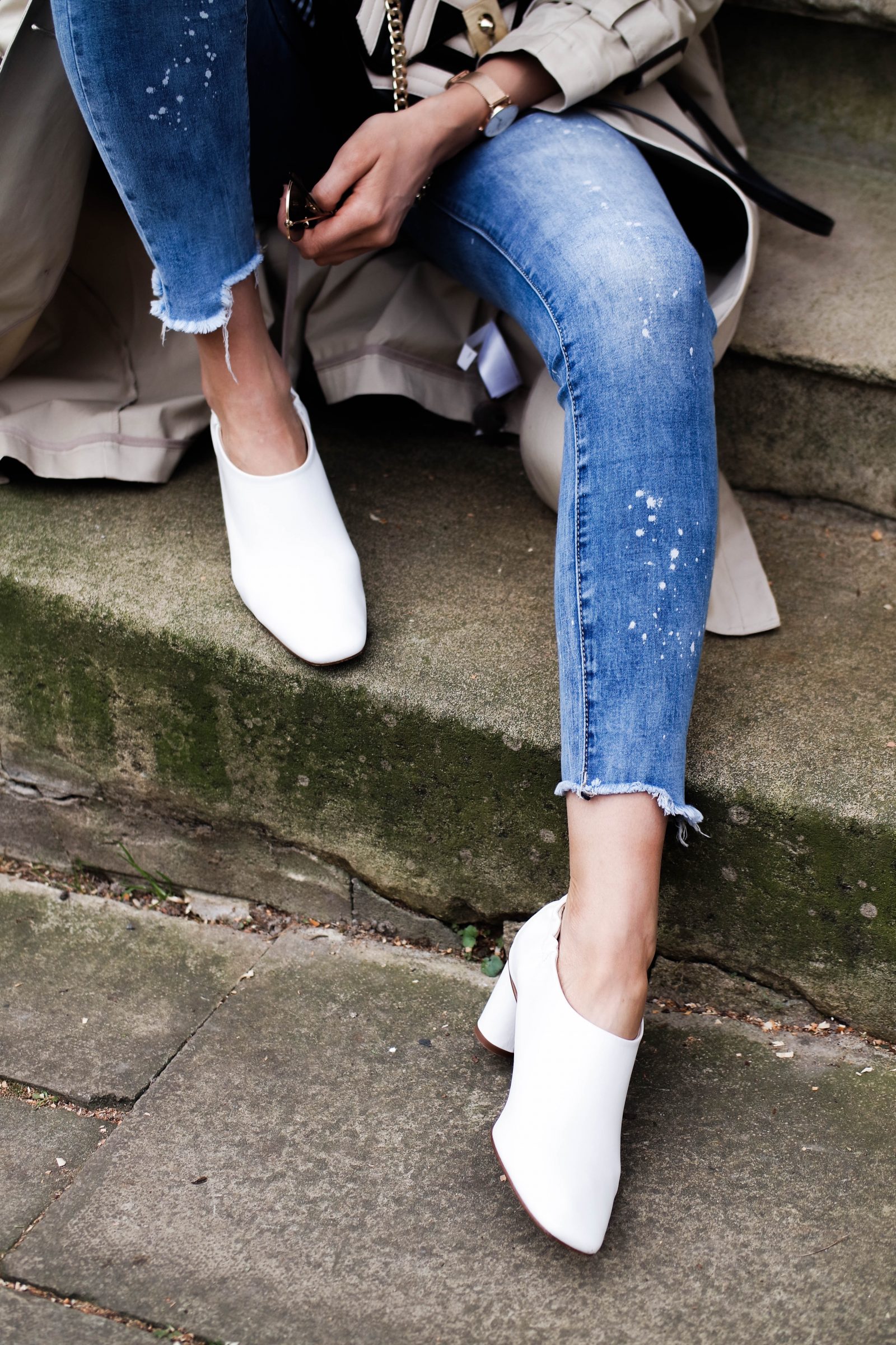 The Spring Wardrobe Staple Every Woman Should Own - White Paint Splatter Jeans
