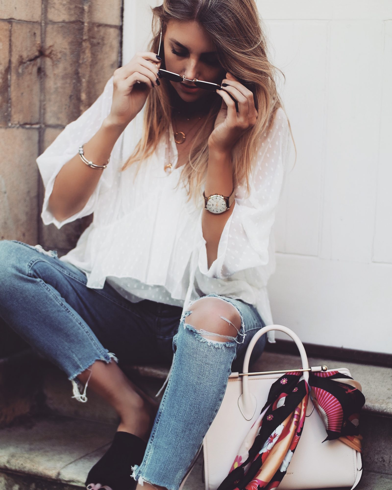 Little White Dress - Fashion Blogger Spring Style