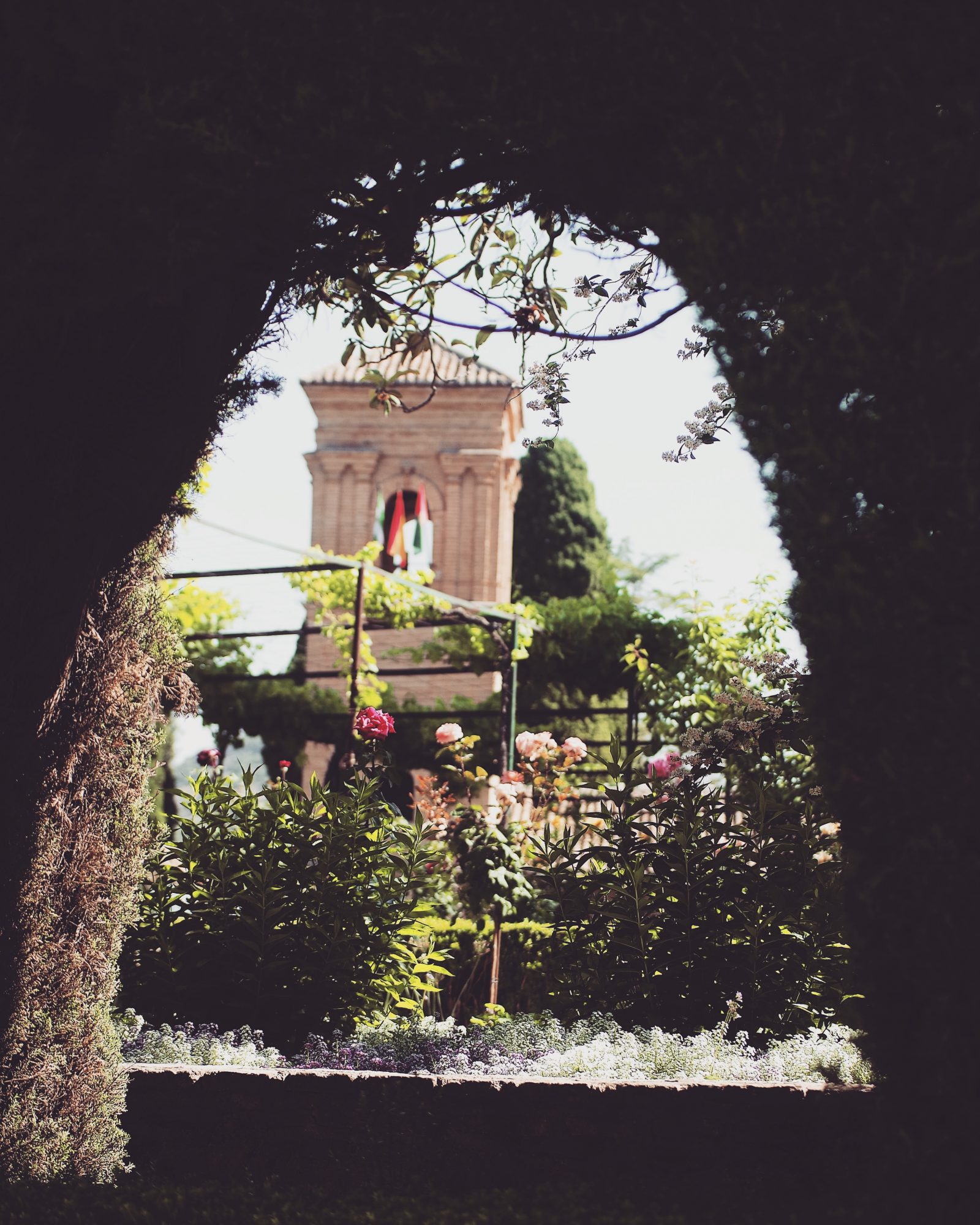 Pampelone Navy Embroidered Dress - Alhambra Palace Gardens