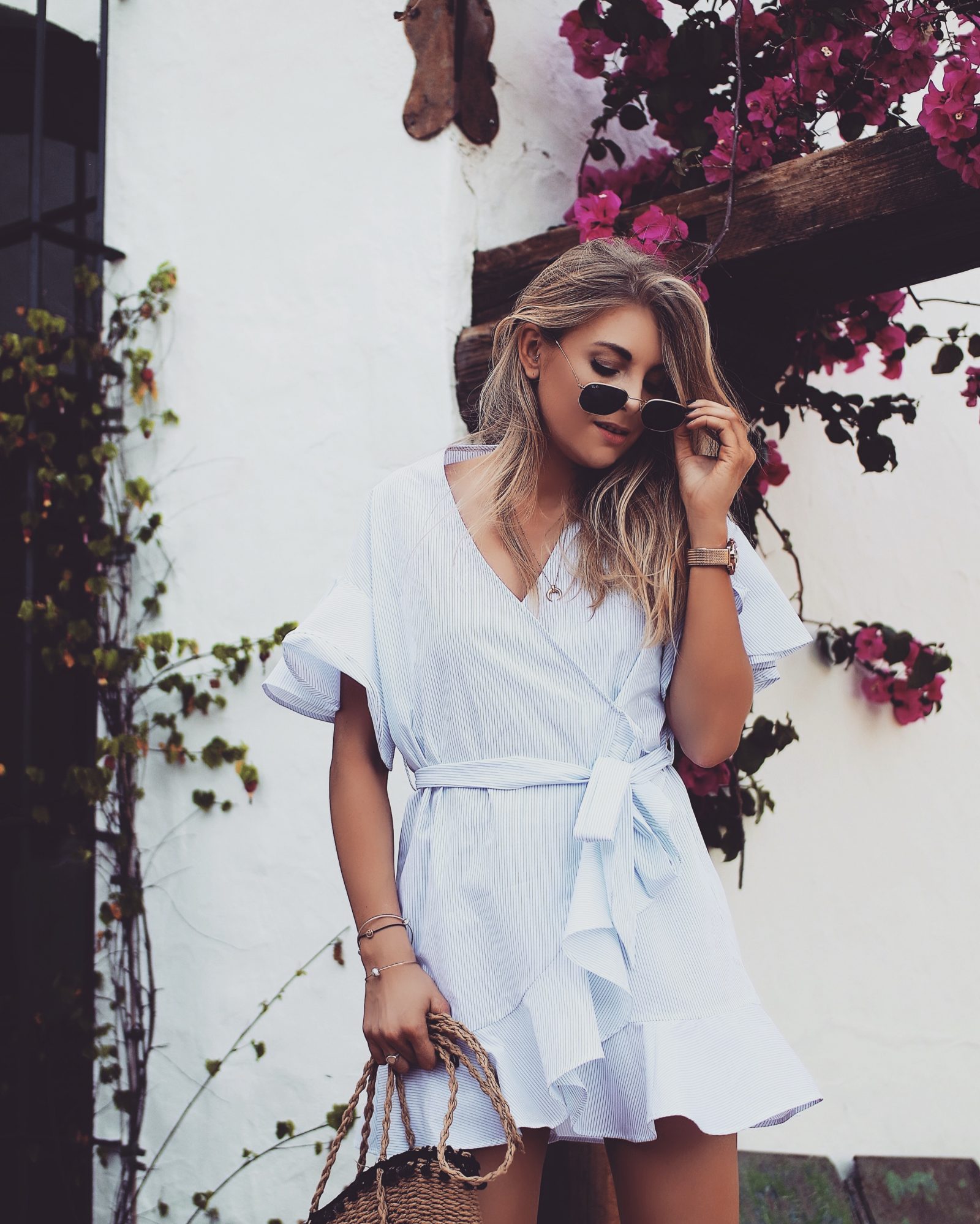 Topshop Dress - Rayban Square Sunglasses