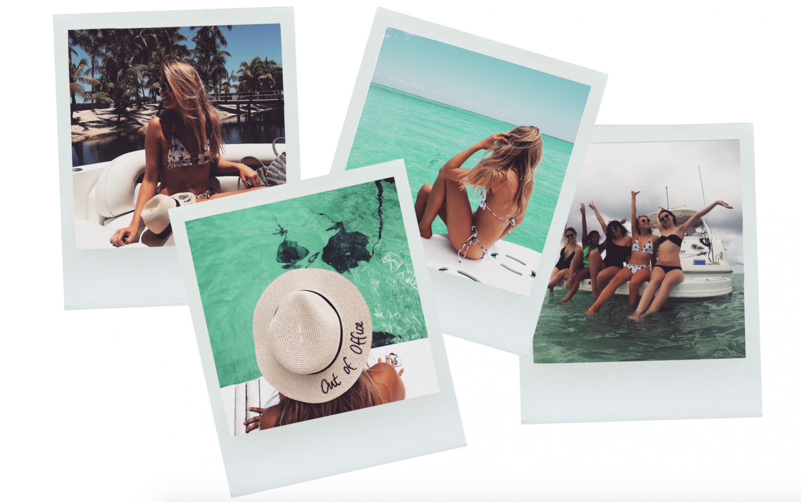 Cayman Islands Swimming with Stingray Polaroids
