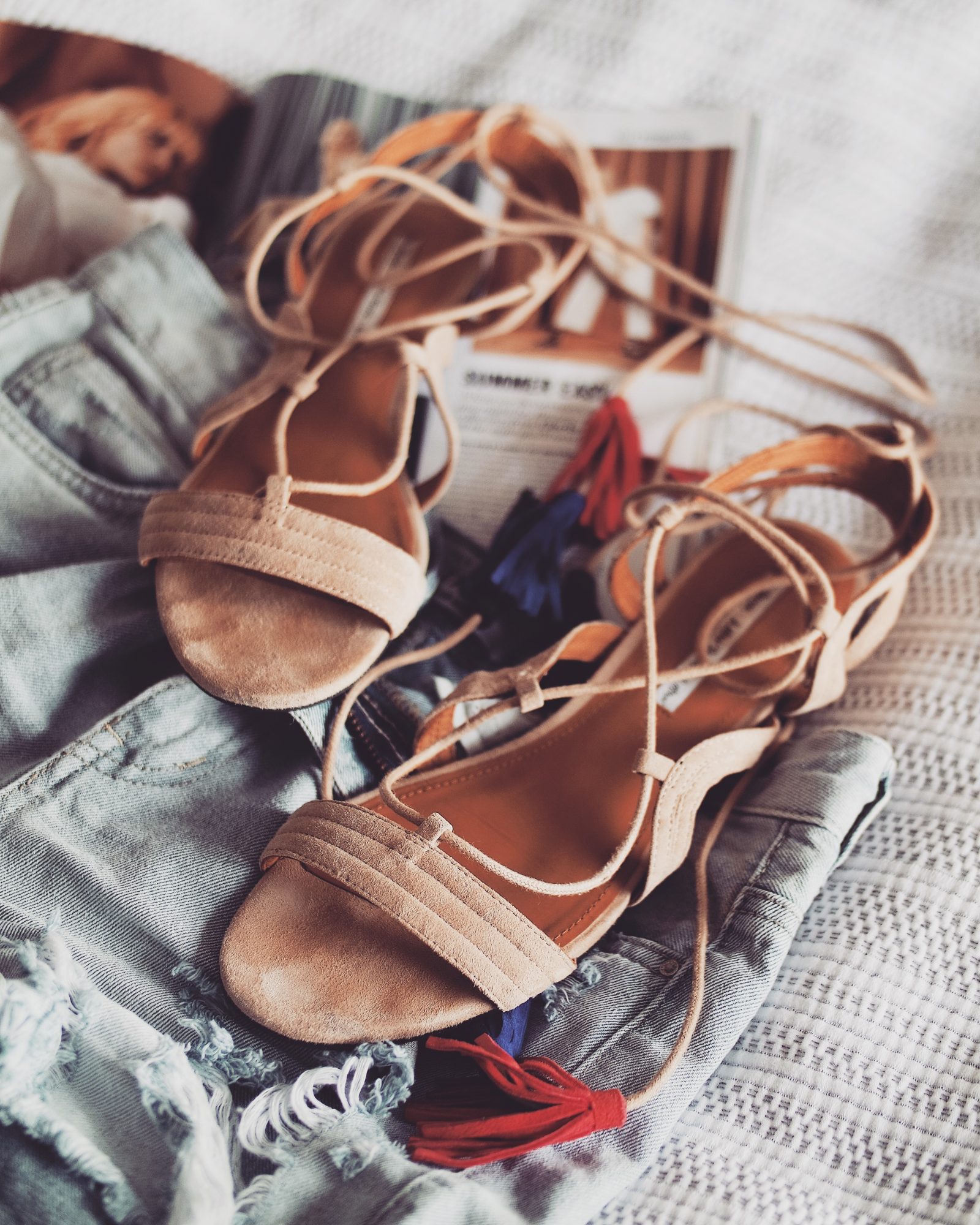 Holiday Packing List - Nude Lace Up Sandals
