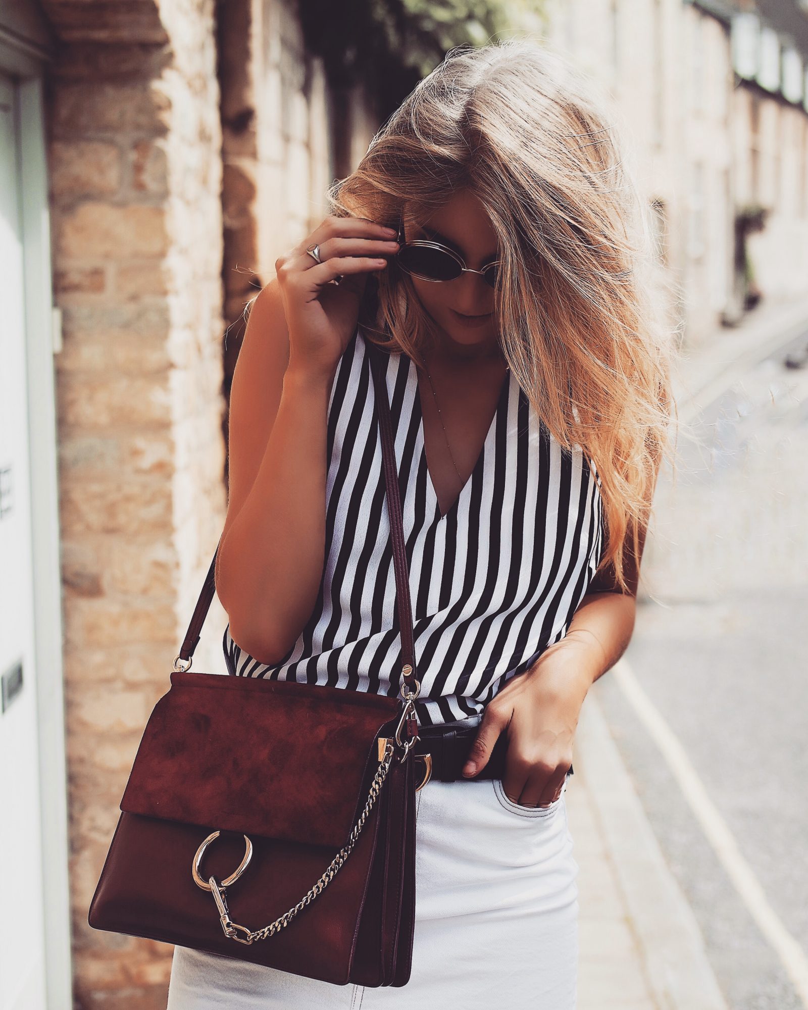 Monochrome Summer Outfit - Burgundy Chloe Faye 