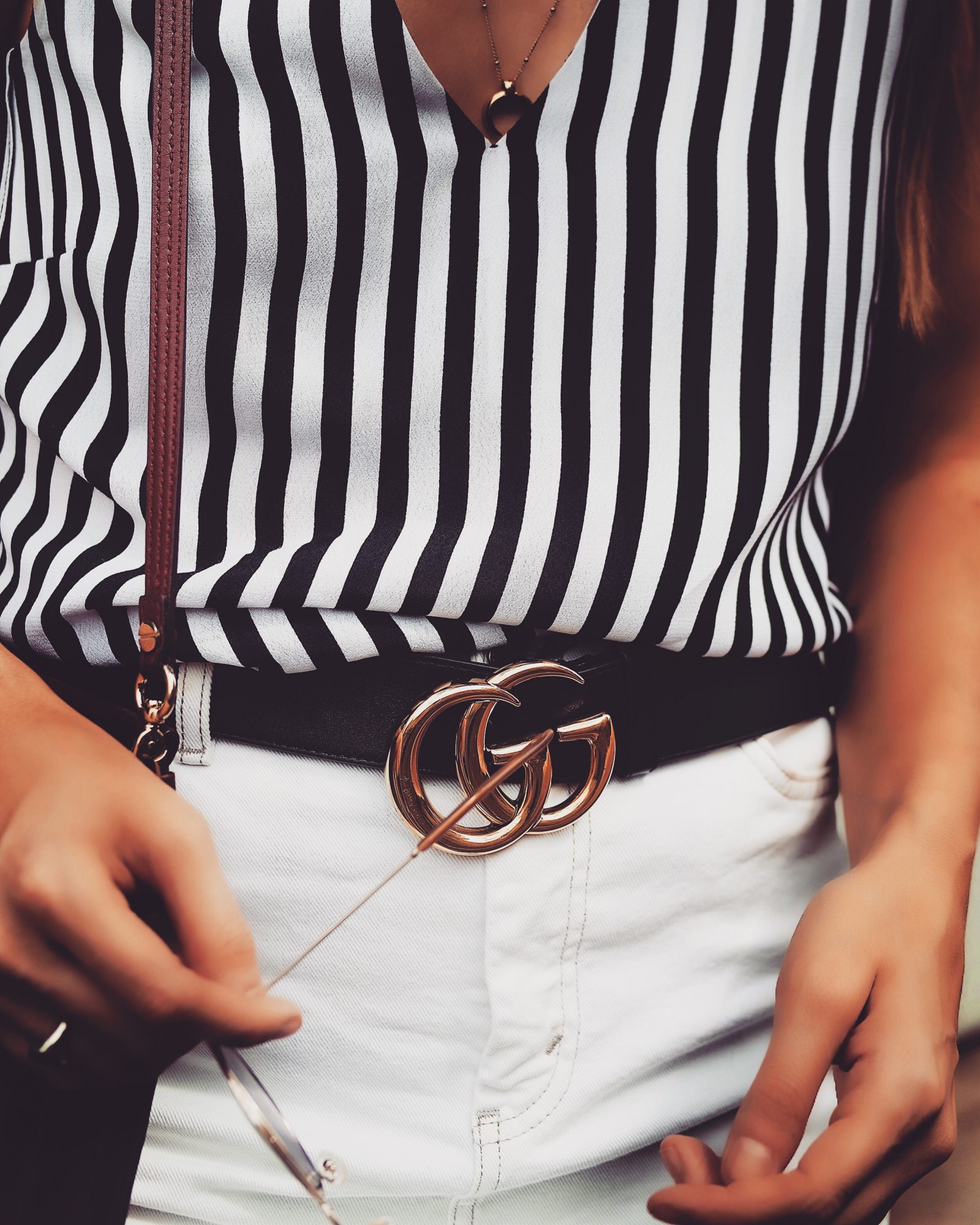 Monochrome Summer Outfit - Gucci Belt