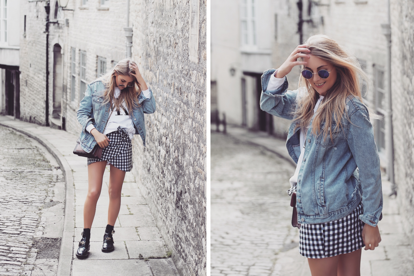 Gingham Skirt - Balenciaga Boots