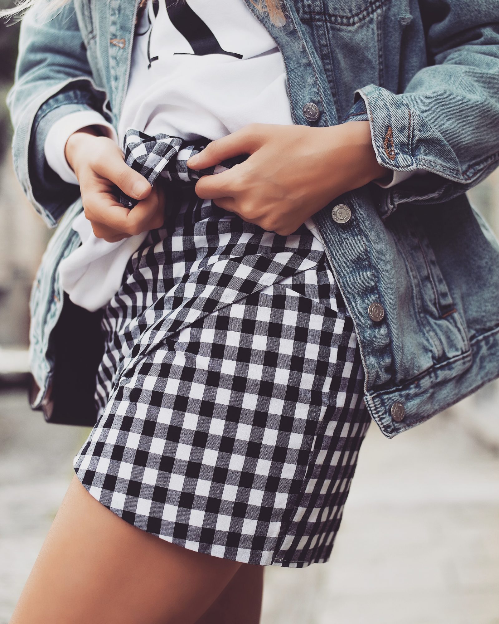 Gingham Skirt - Wrap Skirt