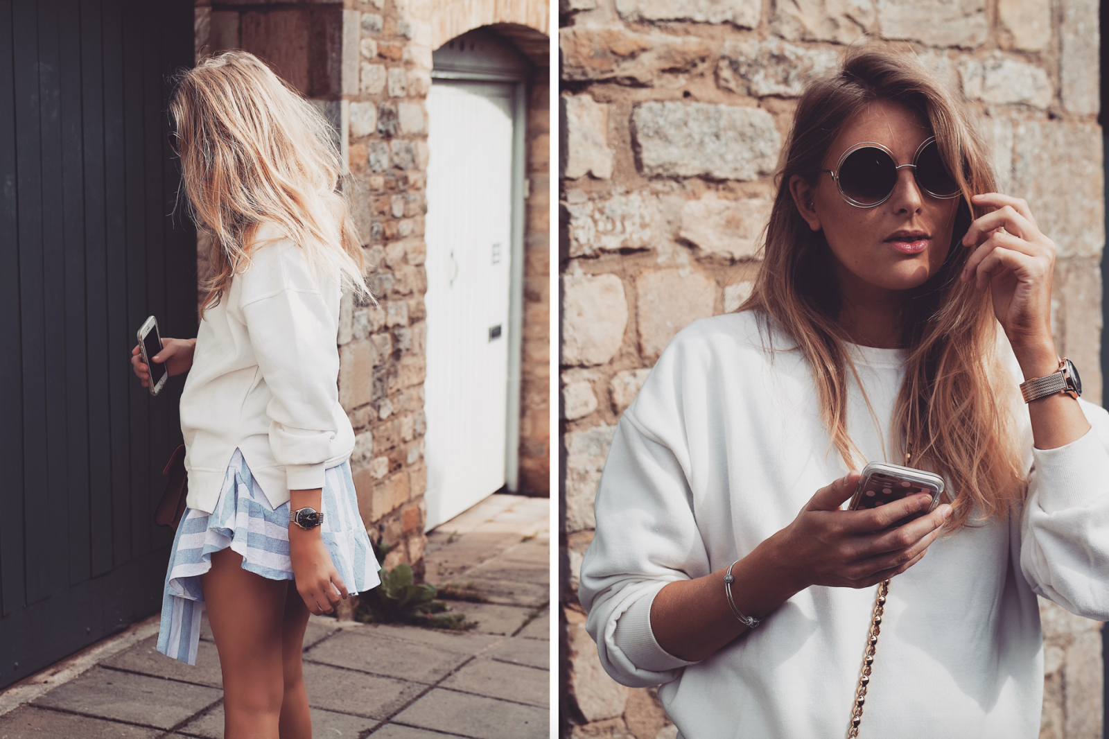 Real Time Haul - White Sweatshirt, Fashion Blogger Street Style