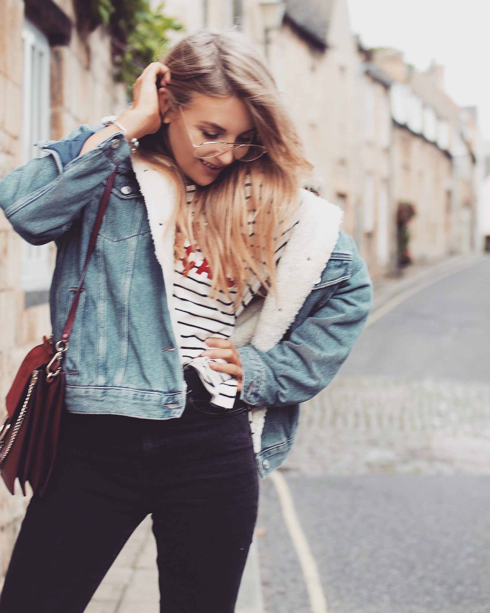 Denim Shearling Jacket - Topshop