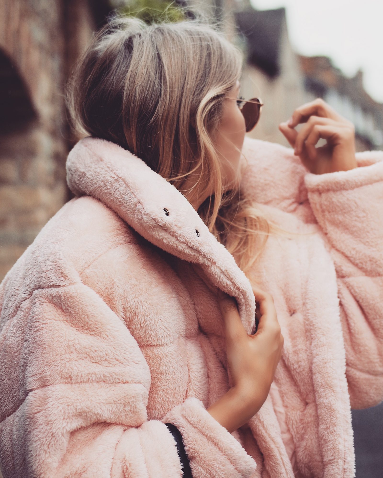 Pink Teddy Puffa Jacket 