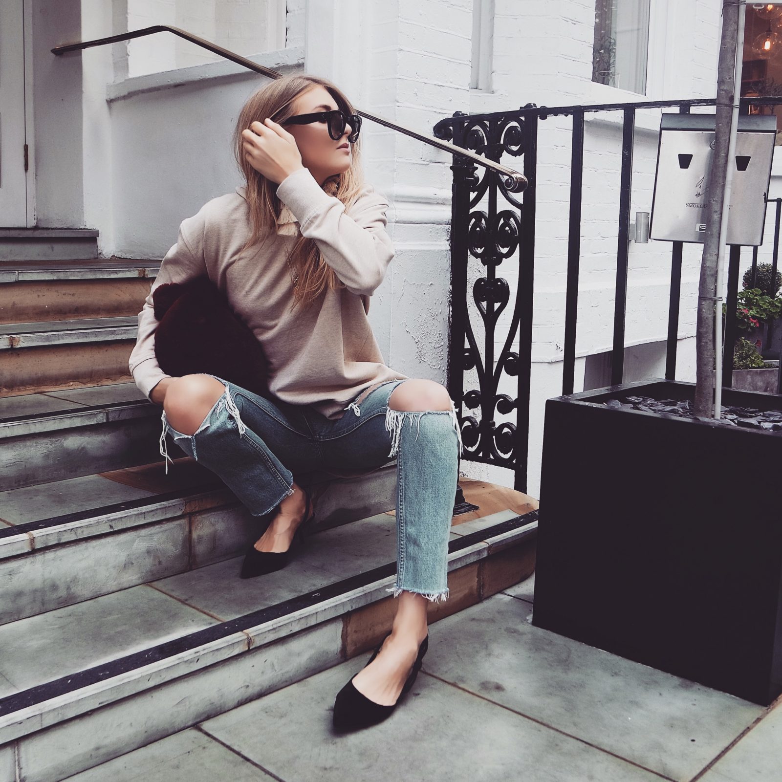 LFW Outfit - Ripped Jeans