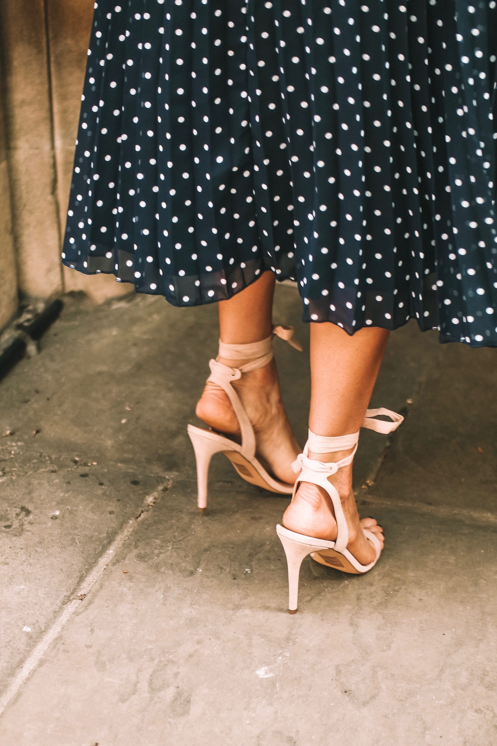 Asos Wedding Outfit - Nude Lace Up Sandals