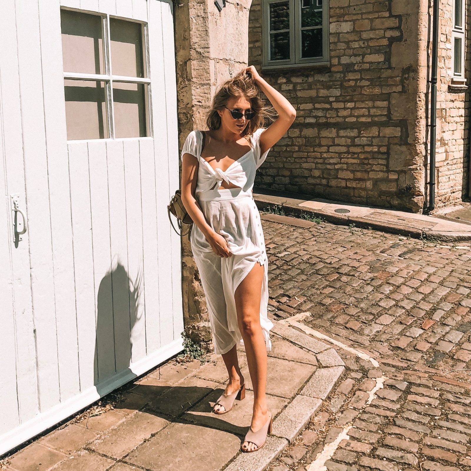 Free People Summer Dress - Free People White Tie Front Dress - Fashion Blogger Sinead Crowe