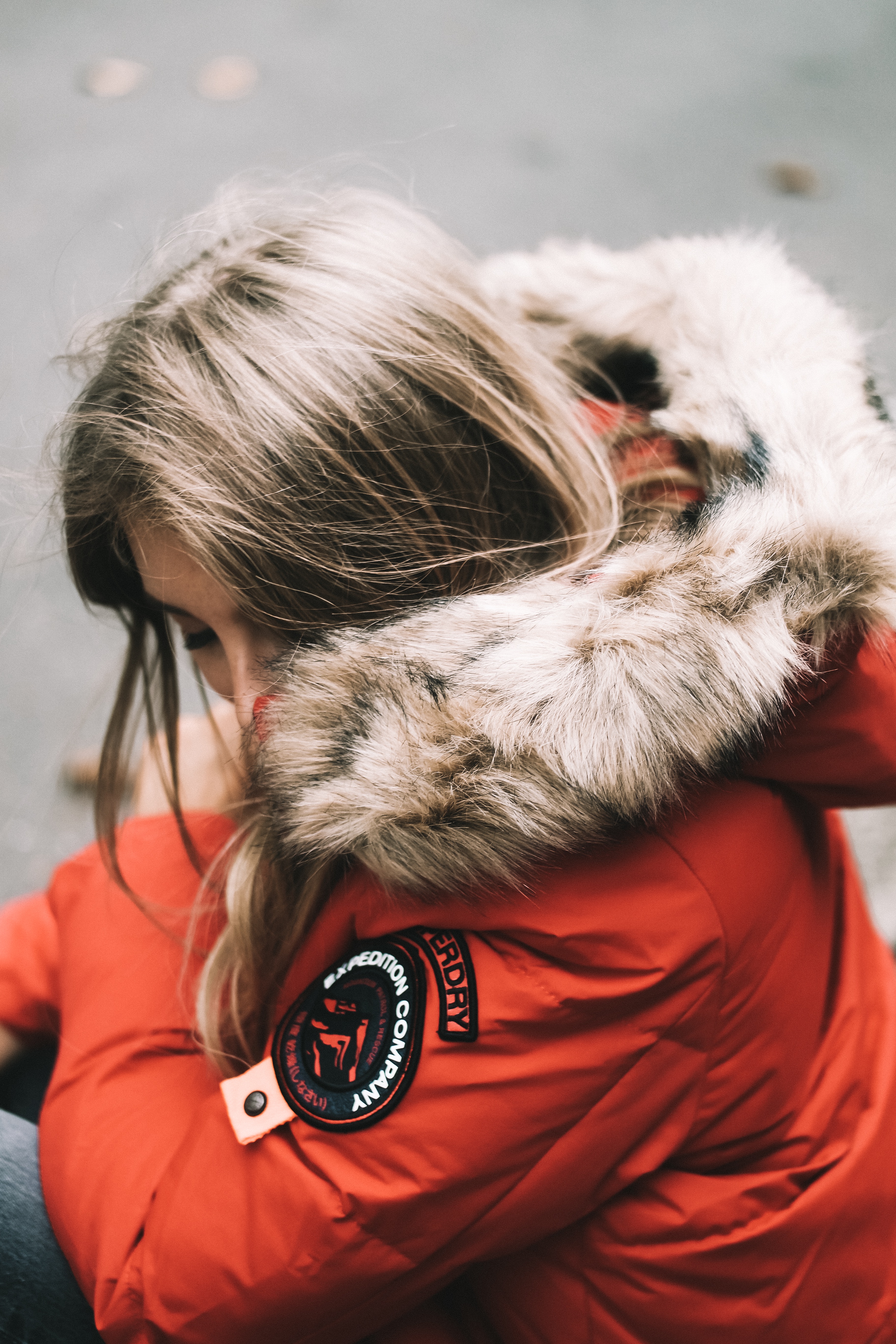 superdry red puffer jacket