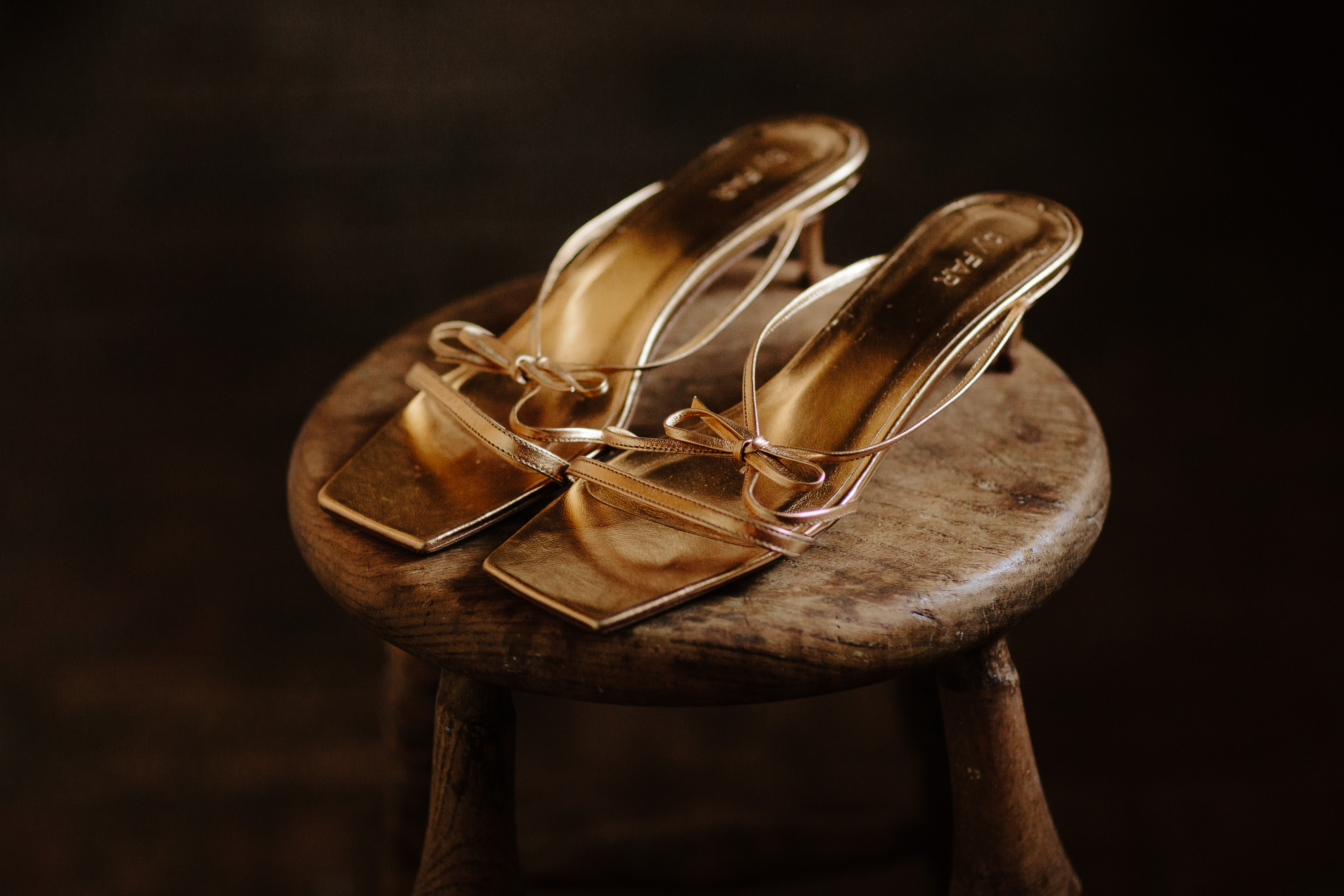 by far gold sandals